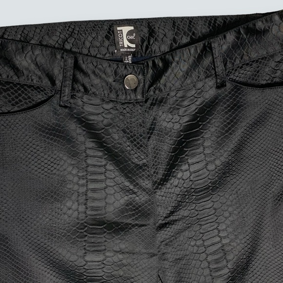Tricot Chic Pants - TRICOT CHIC Black “Scales” pattern Women’s Dress Pants Size US 8 NWOT